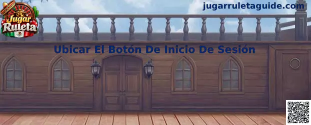Referencia visual para identificar el botón de inicio de sesión en una plataforma de juegos